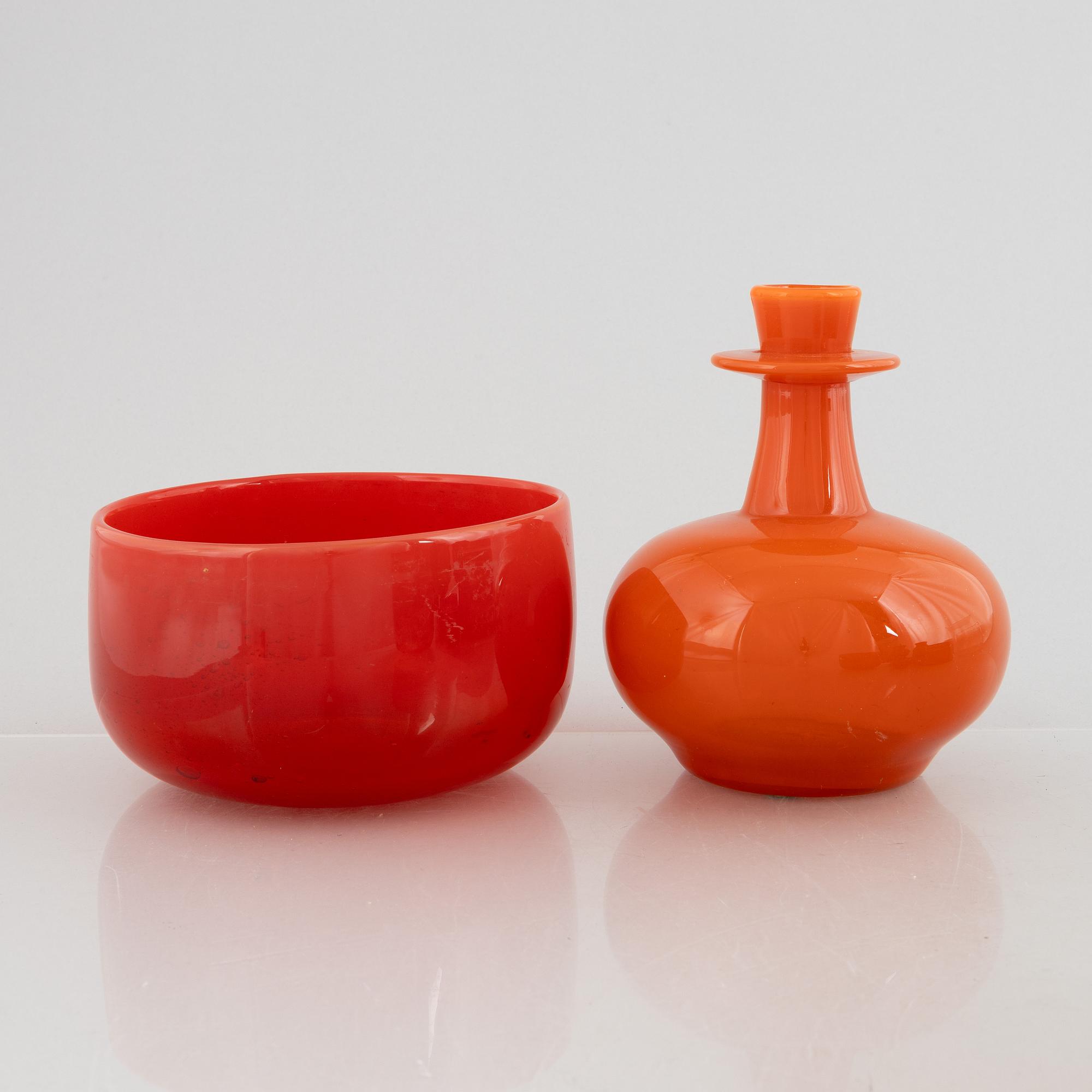 Erik Höglund, collection of glass objects, 17 pieces, Boda.