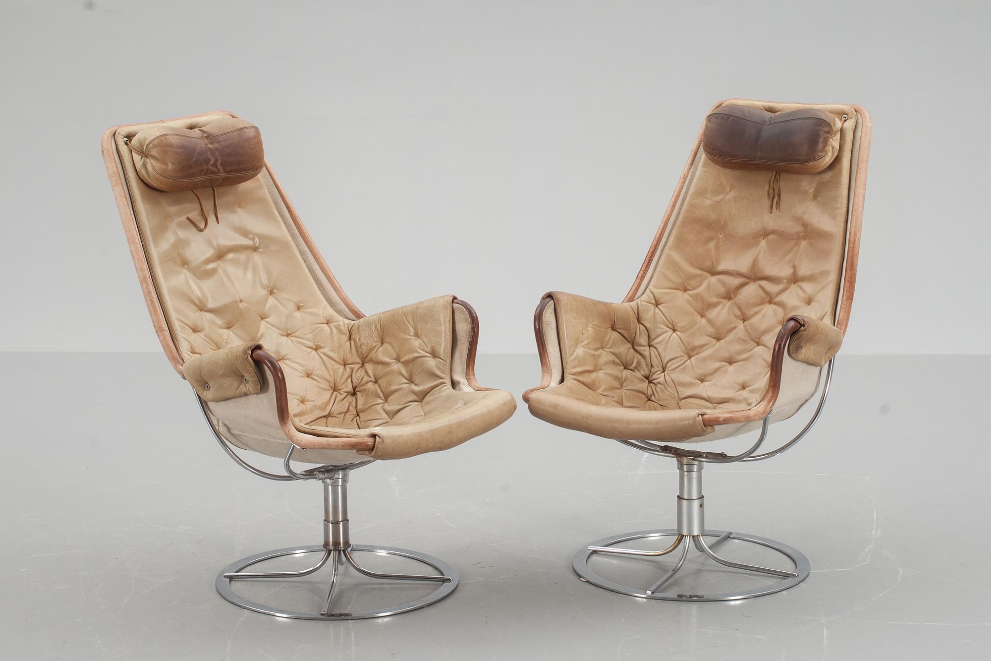 FÅTÖLJER, ett par, "Jetson", Bruno Mathsson, Dux.