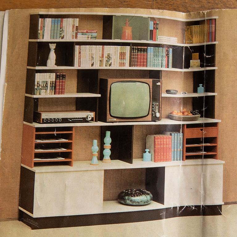 Carl Gustaf Boulogner, hyllsystem, Bogeryds Möbler Tibro, 1960-tal.