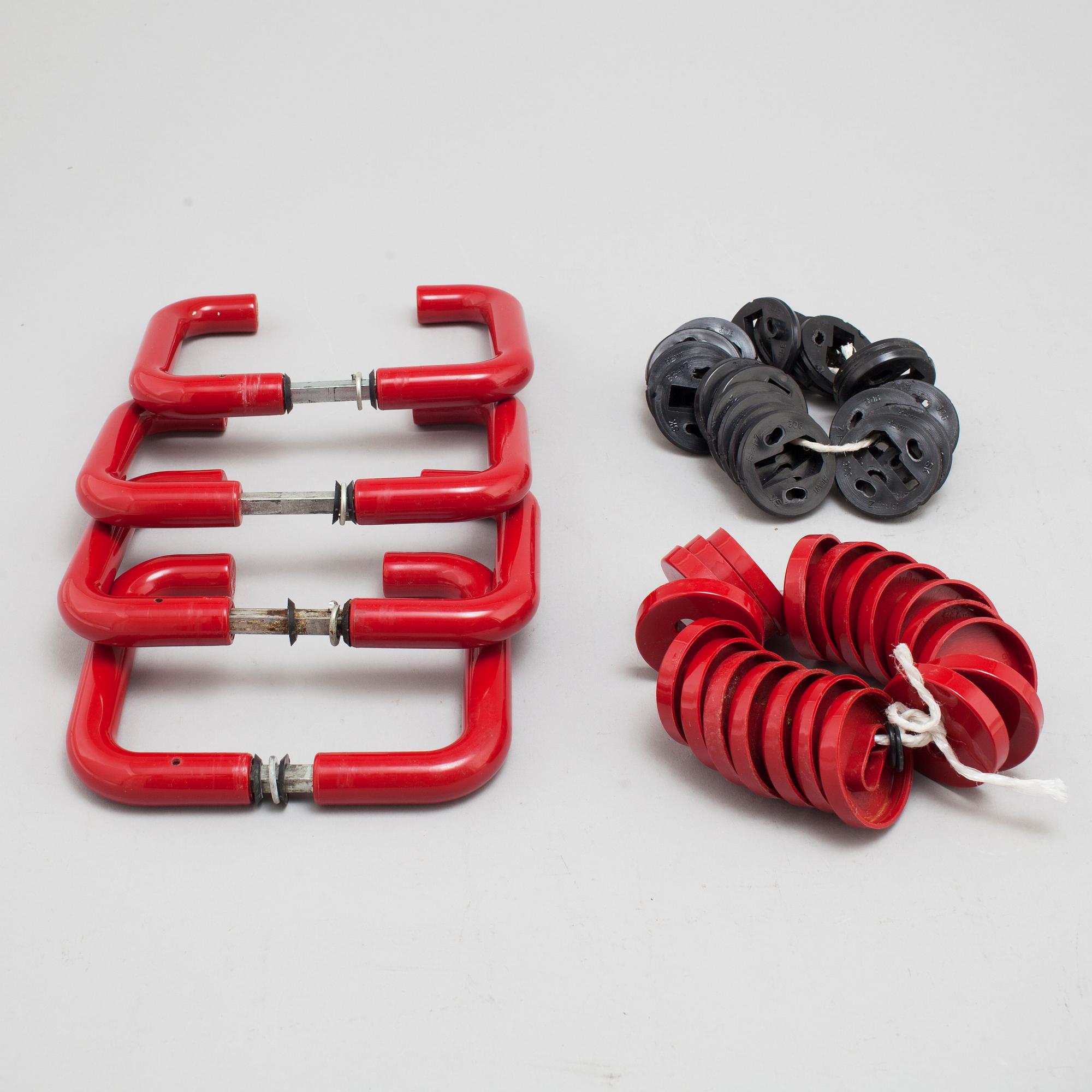 9 HEWI door handles. 1980s.