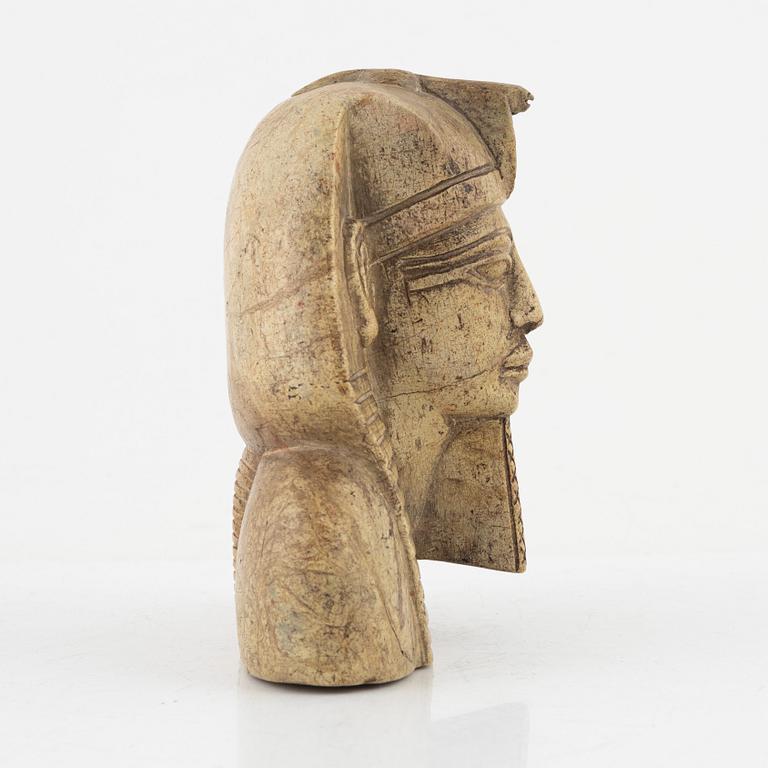 A Grand Tour serpentinite pharaoh bust, circa 1900.