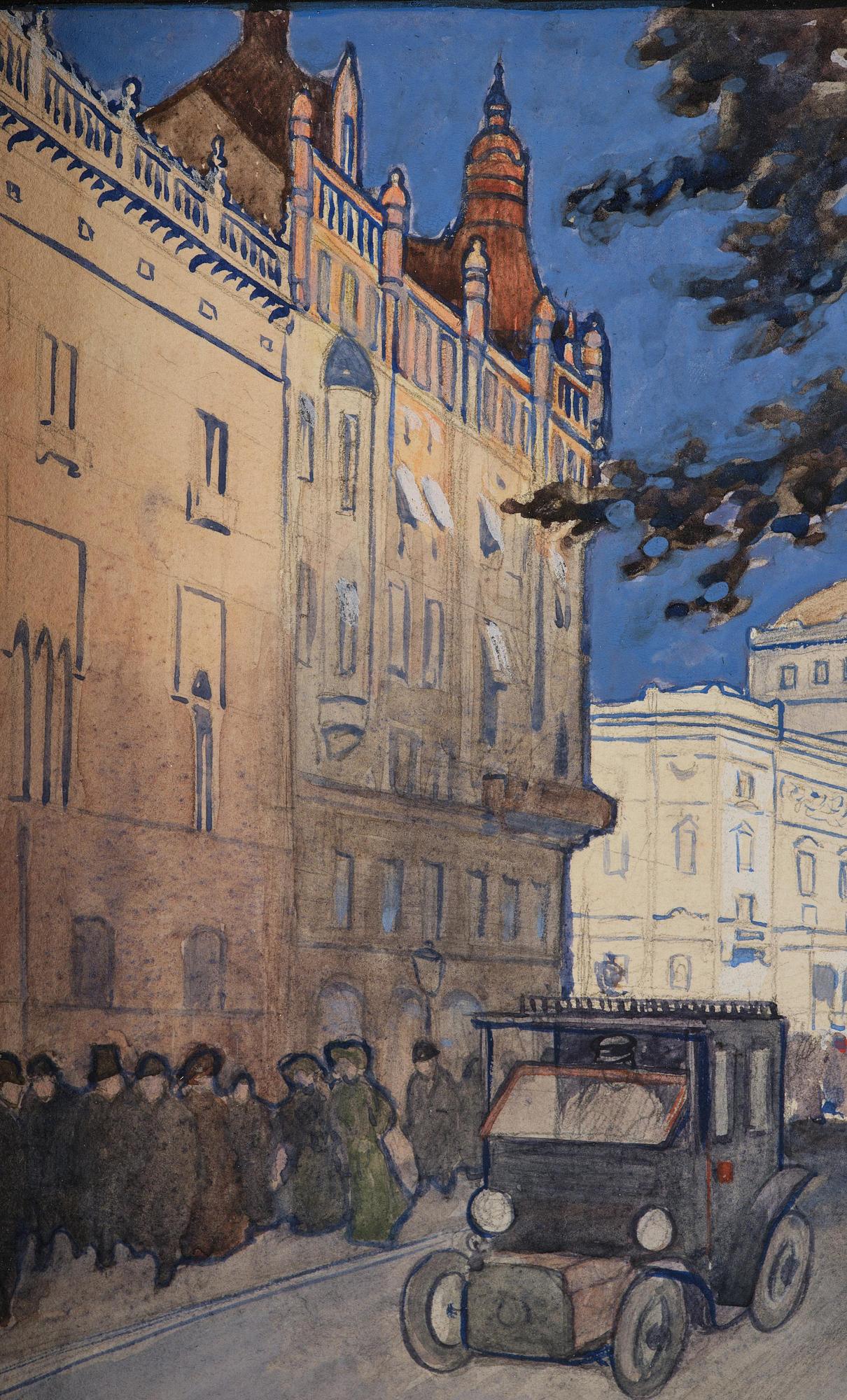 Per Lindroth, Promenad vid Dramaten.