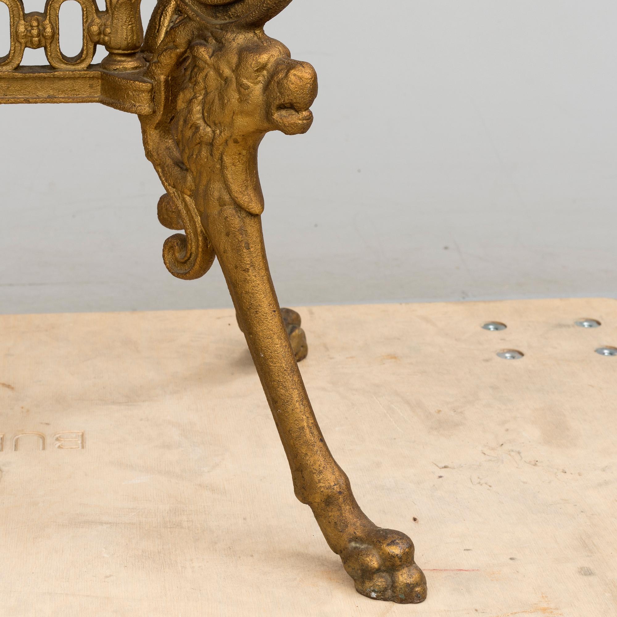 A late 19th century garden table.