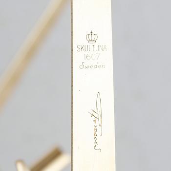 VÄGGLAMPETTER, 4 st, mässing, "Pendeln", Pierre Forsell, Skultuna.