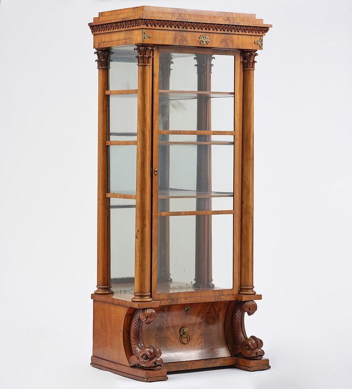 A Swedish Empire mahogany bibliothèque, ca 1830.