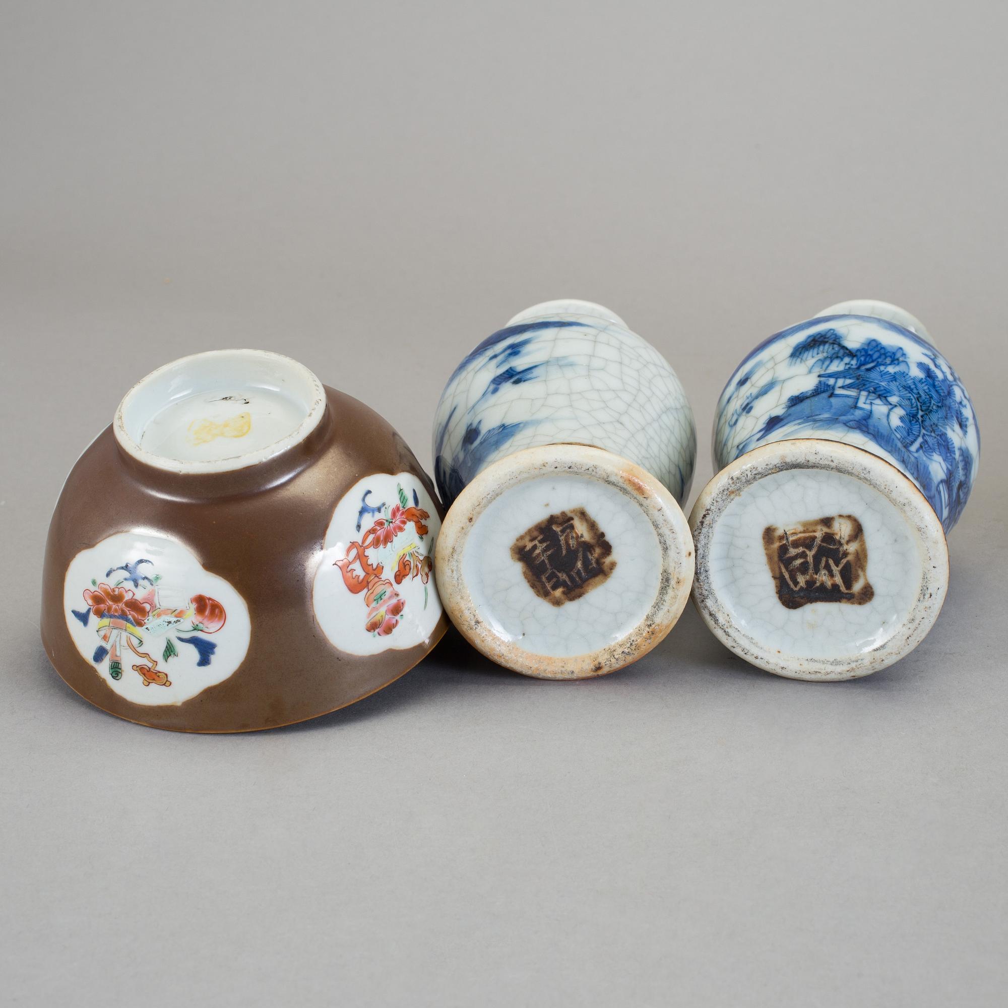 PARTI PORSLIN, 8 delar, porslin, Kina, 17-/18-/1900-tal.