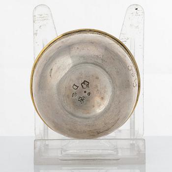 A Swedish 18th century parcel-gilt silver tumbler, mark of Christoffer Bauman, Hudiksvall 1786.