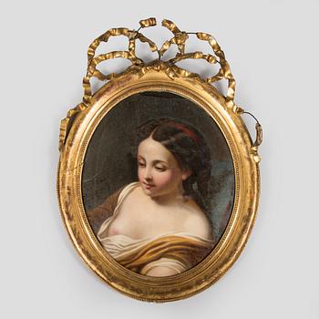 Okänd konstnär, Kvinnoporträtt, Fransk skola 1800-tal.