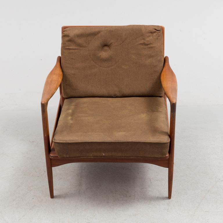 IB KOFOD LARSEN, a 'Kandidaten' teak easy chair from OPE möbler, 1960's.