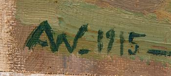 Agnes Wieslander, 2 st "Gråväder" samt gatubild från Italien.