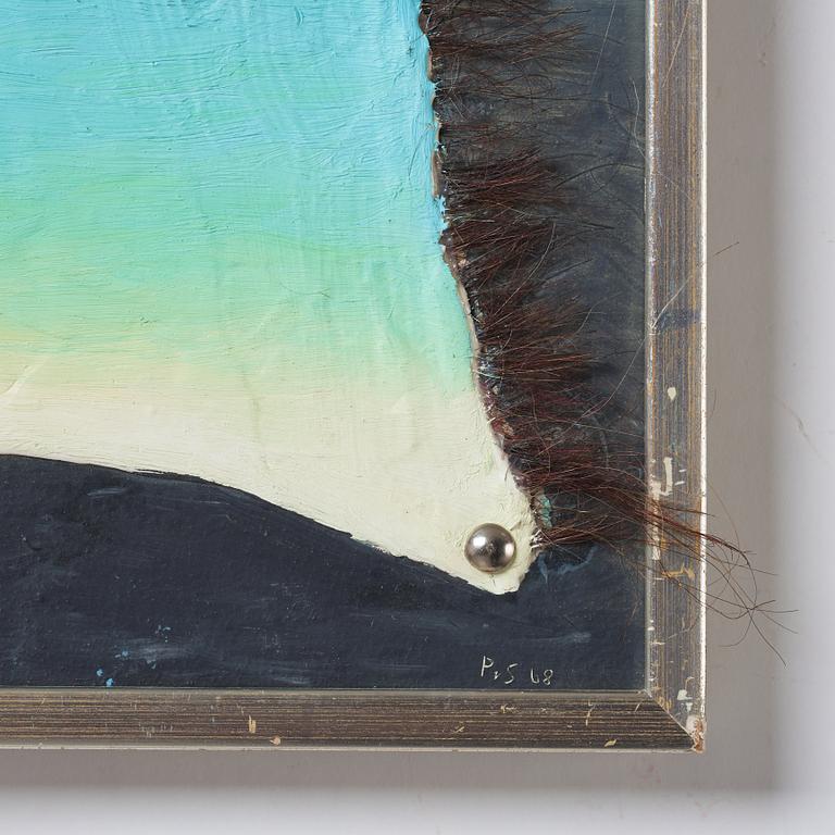 Philip von Schantz, mixed media on panel, signed and dated -68.