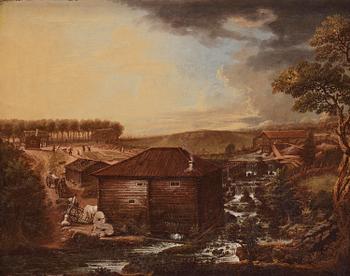 Johan Sevenbom, The watermill by the rapids.