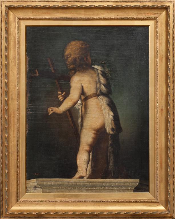 OKÄND KONSTNÄR, olja på duk. Signerad G. Gaggio, 1800-tal.
