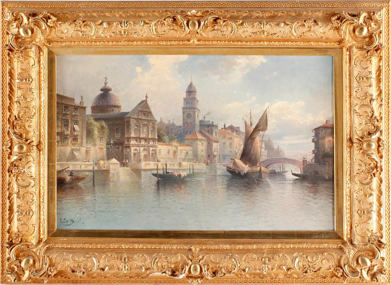 KARL KAUFMANN (C Carlo), olja på duk. Sign C. Carlo.