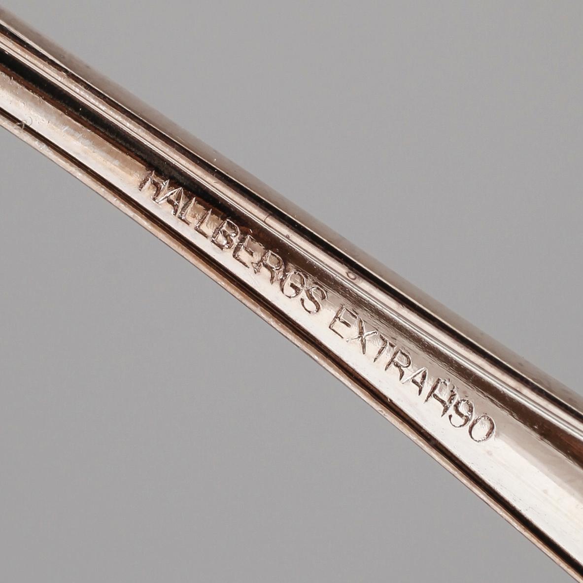 BESTICK, 65 delar, nysilver, CG Hallbergs, Stockholm, 1900-talets mitt.