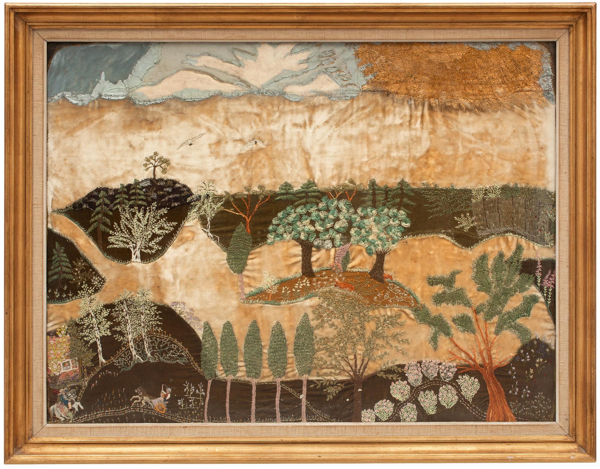 EMBROIDERY, on velvet. 76 x 101 cm. Designed and embroidered by Anna Casparsson.