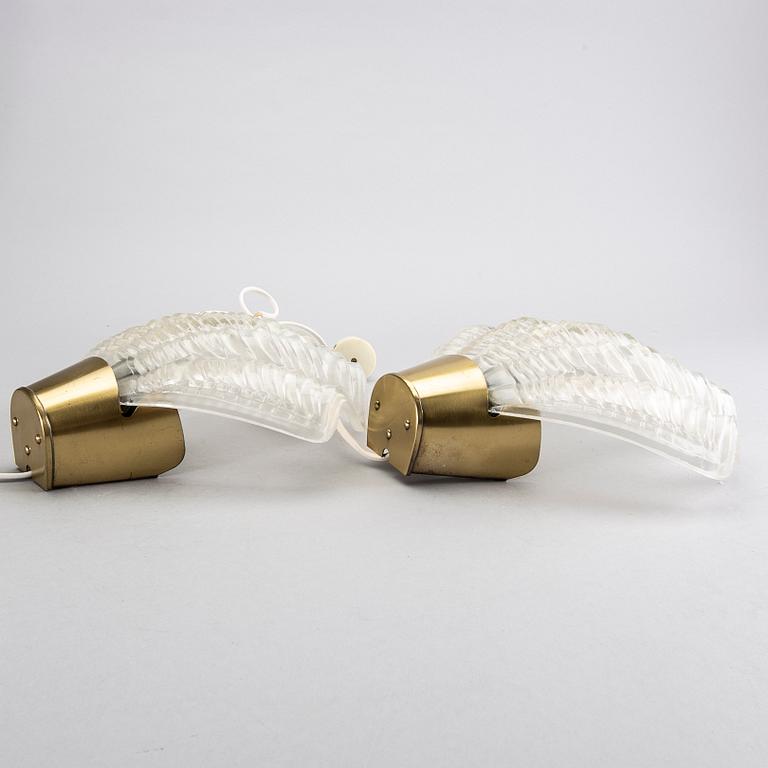 ASEA, a pair of wall lamps, 1940's, Swedish Modern.