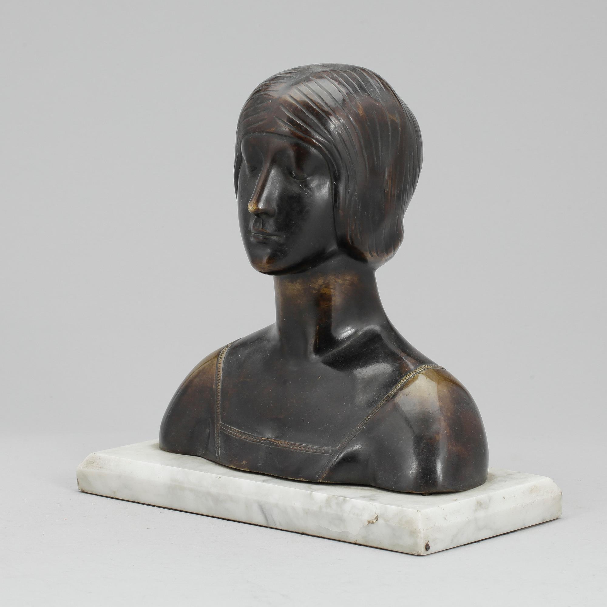 SKULPTUR, bons, okänd konstnär, ej signerad, 1900-tal.