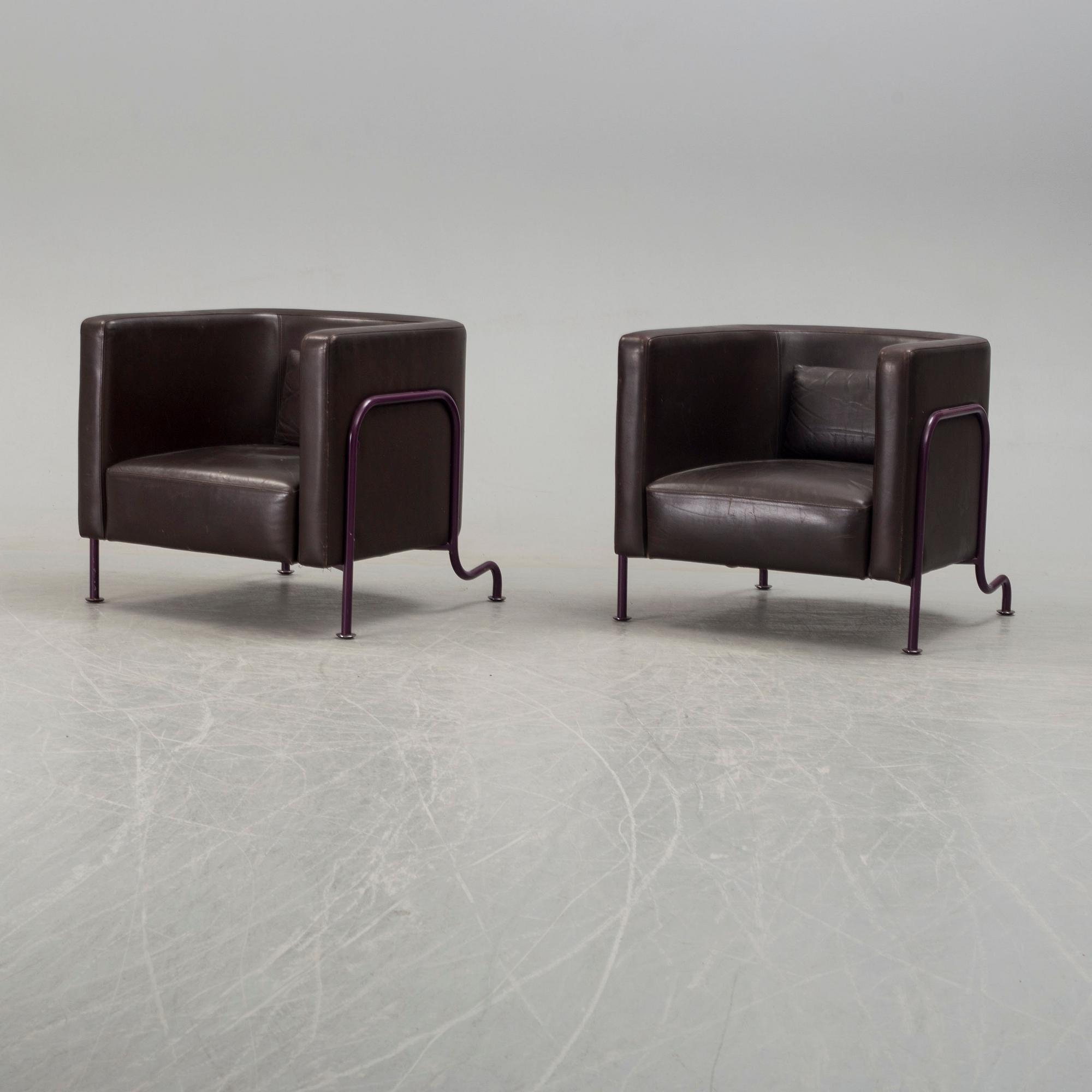 GUNNAR ASPLUND, fåtöljer, 1 par,  "GA-2", Källemo, 1900-talets andra hälft.