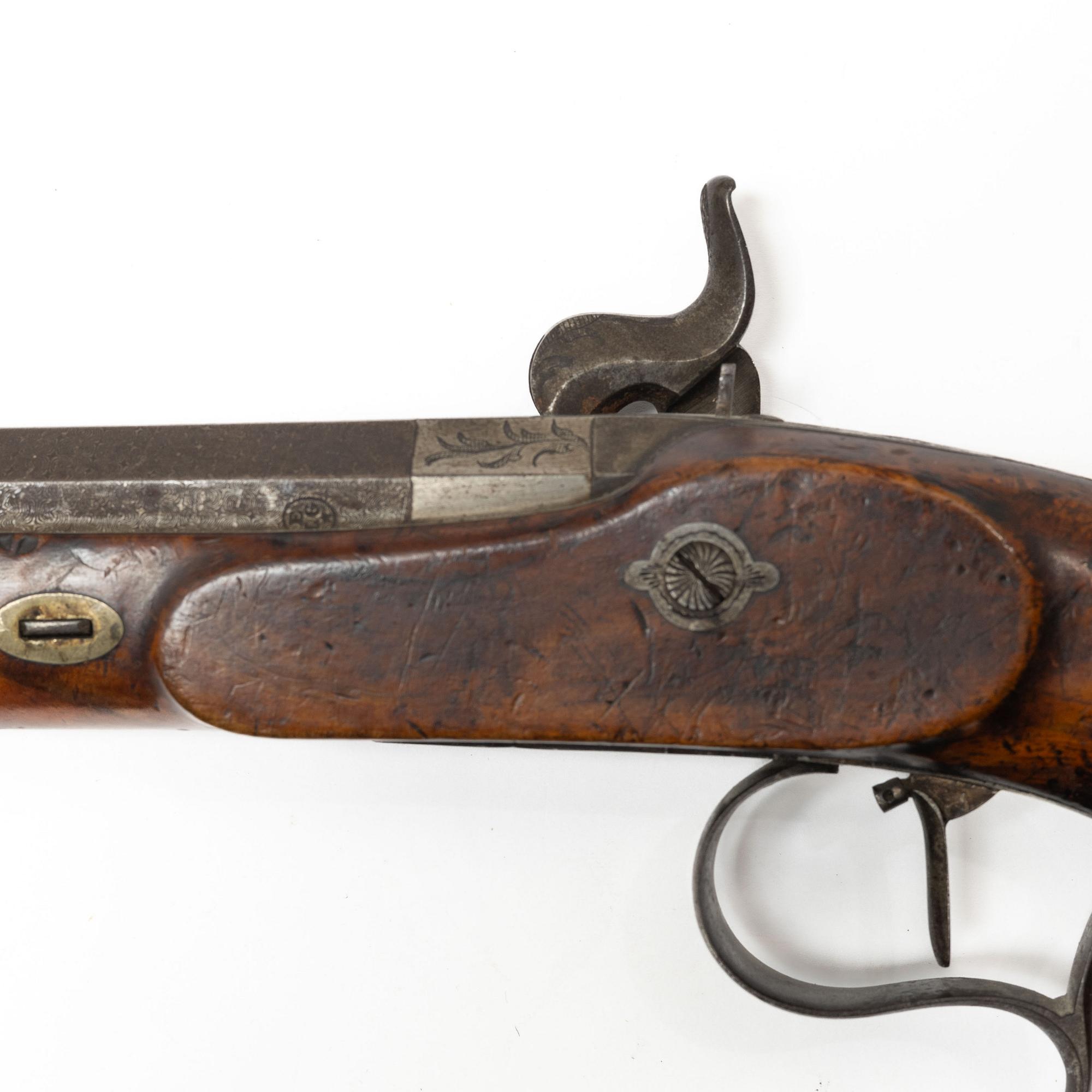 Slaglåspistoler, ett par, belgiska, 1800-talets första hälft.