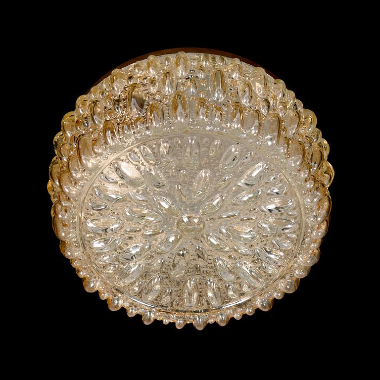 Helena Tynell, A glass ceiling/wall light, model 665 for Glashütte Limburg, Germany 1960s-70s.