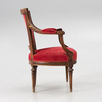 Joseph Ruste, karmstol, gustaviansk, Stockholm, sent 1700-tal.