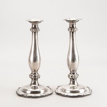 A pair of Austrian silver candle sticks Vienna 1852 weight 626 gr.