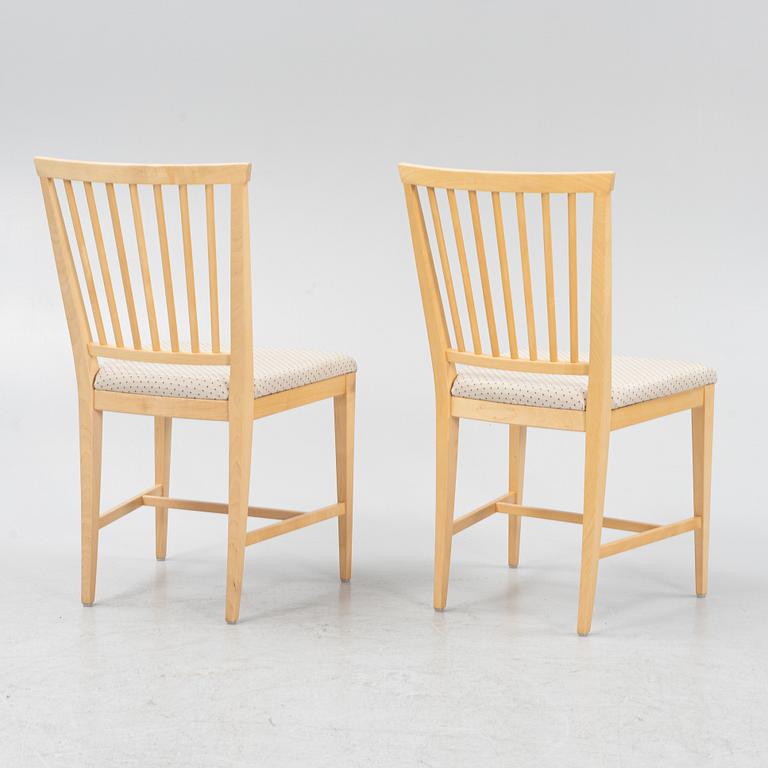 Carl Malmsten, six birch 'Vardags' chairs. Stolab 2006.