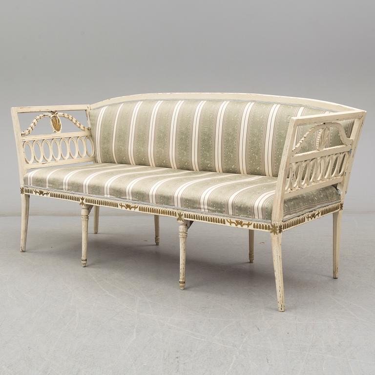 A Swedish late gustavian sofa, early 19th century.