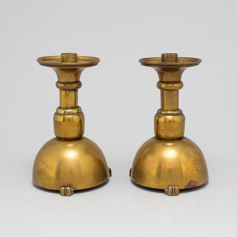 A pair of 1930s art déco candlesticks.