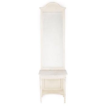 SPEGEL med BORD, gustaviansk stil, 1900-tal.