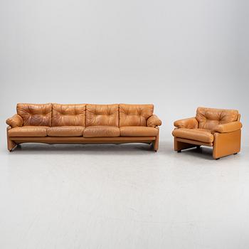 Tobia Scarpa, a 'Coronado' leather sofa and easy chair, C&B Italia.