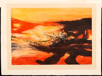 An ZAO WOU-KI colour etching, signed Epreuve d'Artiste and dated -74.