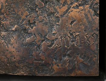 JUHA OJANSIVU, bronsrelief, numrerad 1/1, signerad och daterad -89.