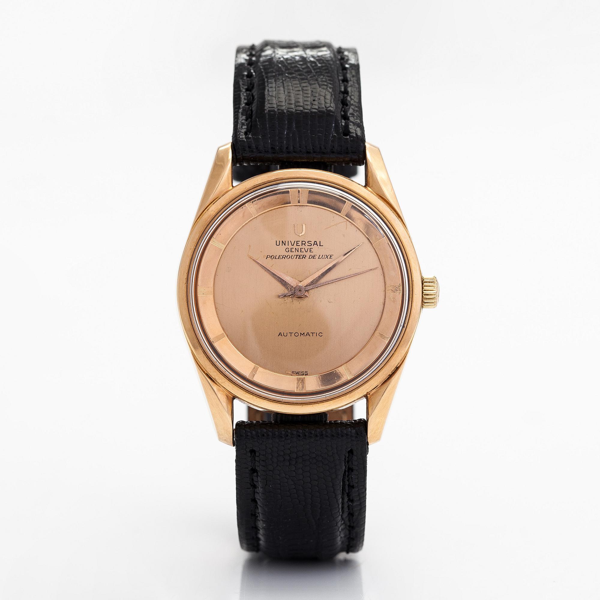 Universal, Geneve, Polerouter De Luxe, armbandsur, 34 mm.