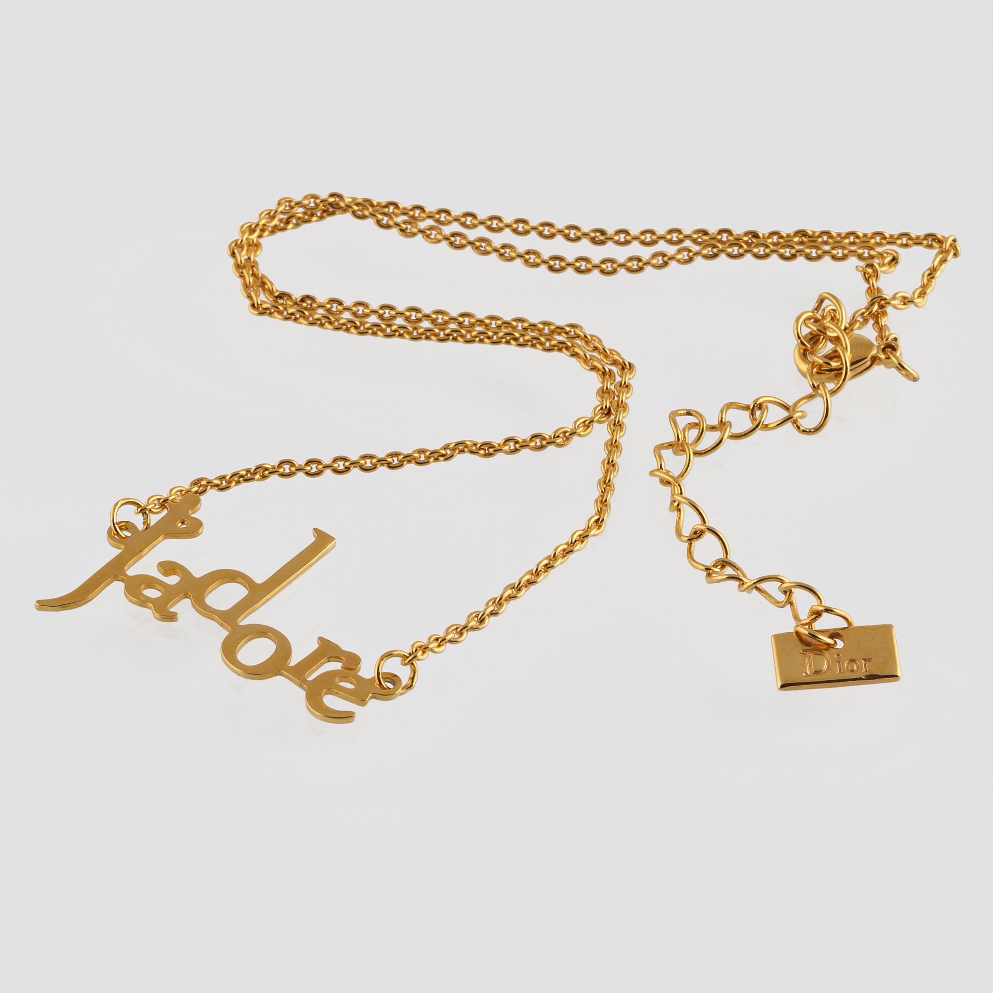 COLLIER, gulmetall, Christian Dior.