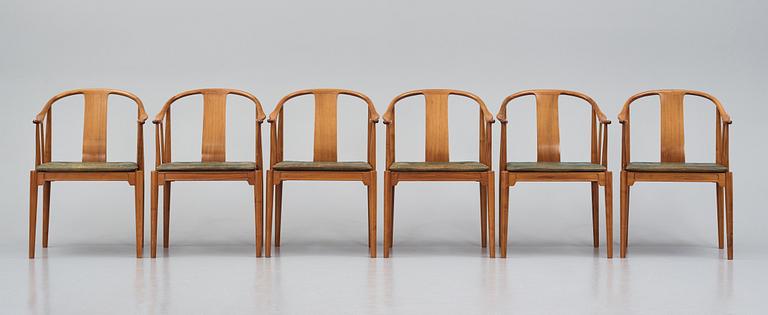 Hans J. Wegner, "Kina-stolen" 6 st, Fritz Hansen, Danmark 1967.