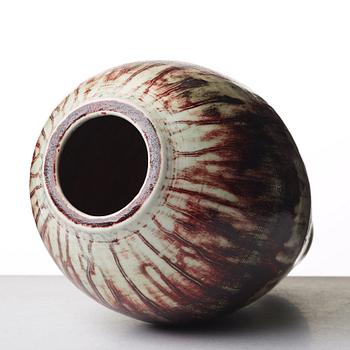 Toini Muona, a glazed ceramic floor vase, Arabia, Finland, mid 20th century.