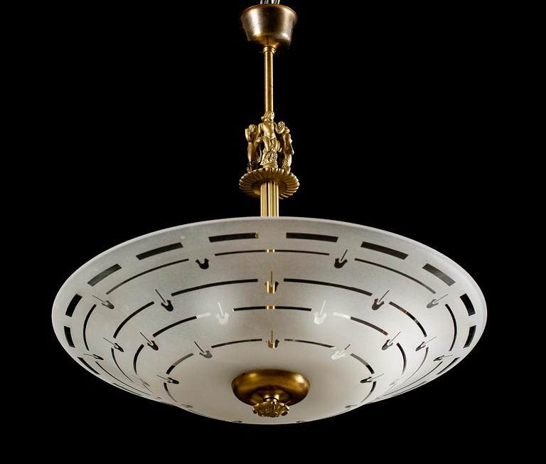 TAKLAMPA, 1900-talets första hälft, höjd ca 63 cm.