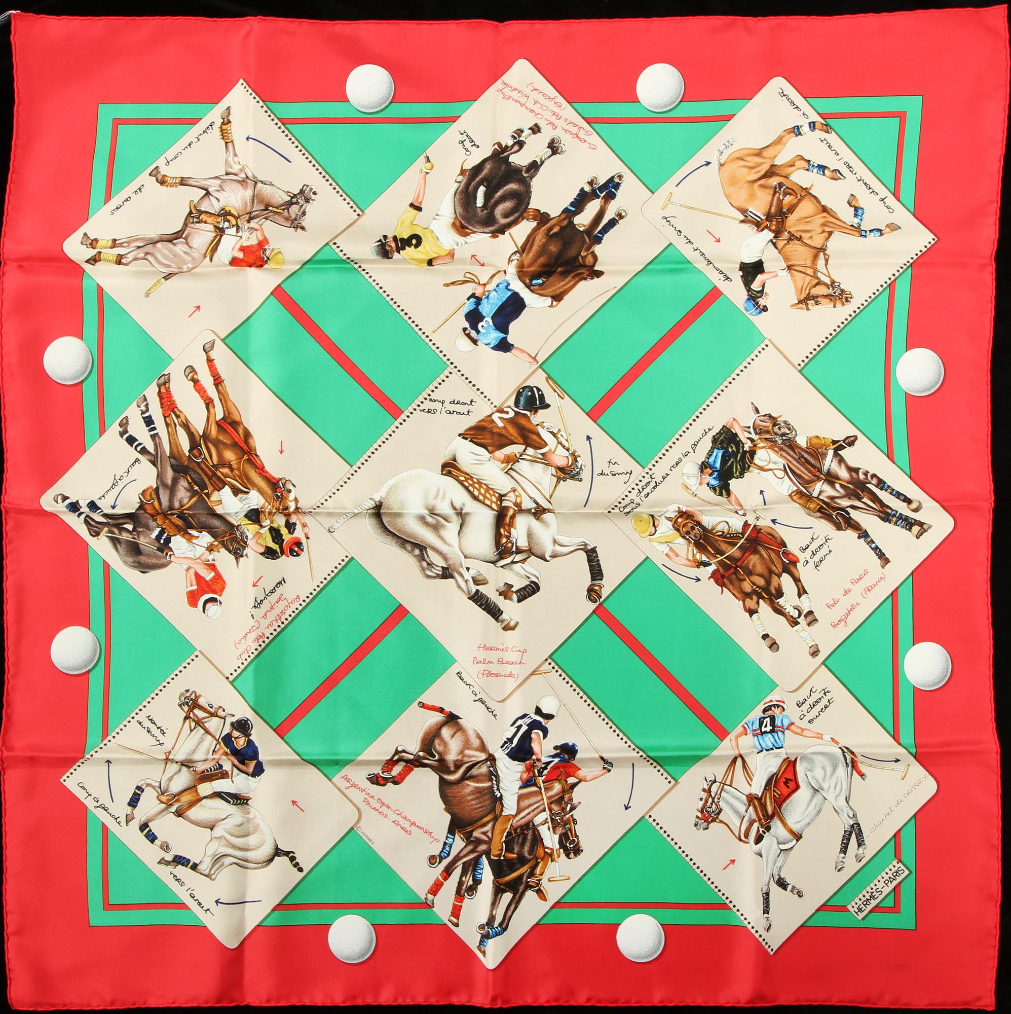 SCARF, "Le monde du Polo", Chantal de Crissey, Hermès, Paris.