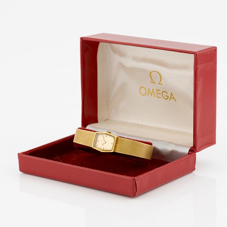 Omega, armbandsur, 18K guld, Geneve, 16 mm.