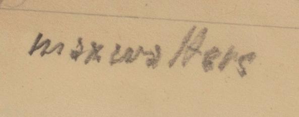 MAX WALTER SVANBERG, blyertsteckning, signerad.