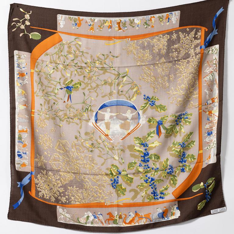 Hermès, Scarf, “Neige d'Antan”.