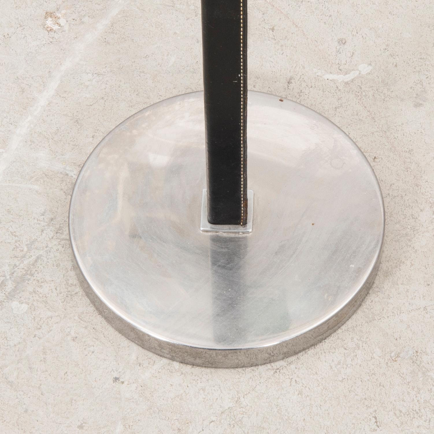 A Philips leather and chrome floor lamp model no 590A later part of the 20th century.