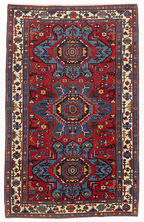 An oriental rug, probably Ardabil, c. 192 x 120 cm.