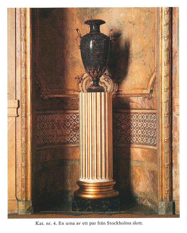 A late Gustavian circa 1800 porphyry and ormolu Vase by Court bronze chaser and gilder F.L. Rung (1758-1837) not signed.