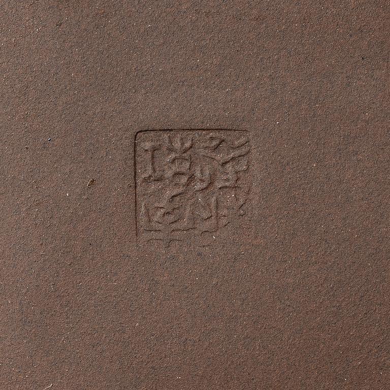 A group of four square yixing teapots, China, 1970/80s.