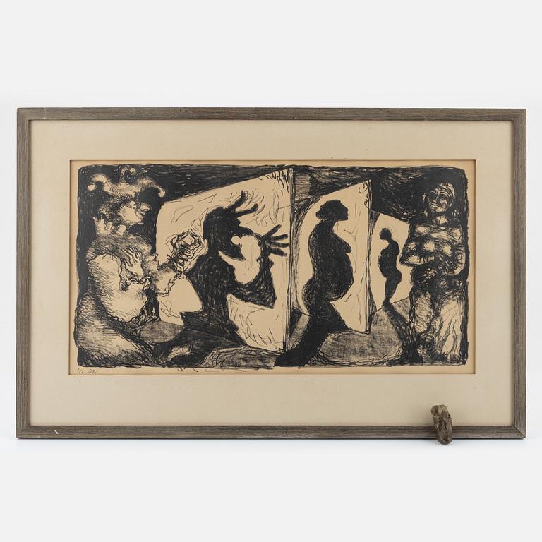 Bror Marklund, figurine and litograph,