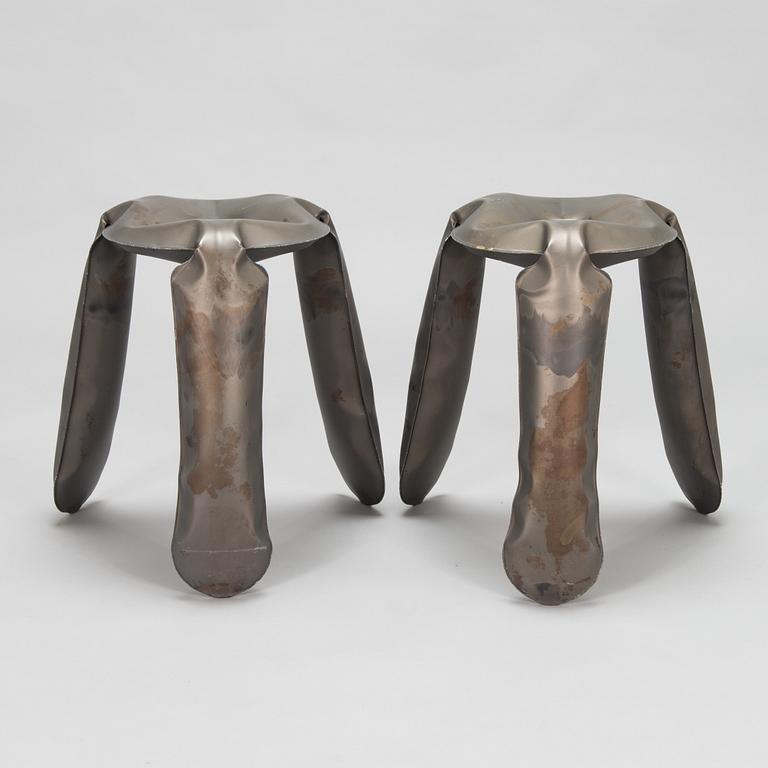 Oskar Zieta, a pair on 21st Century 'Plopp' stools for HAY Denmark.