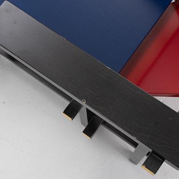 Gerrit Rietveld, “Red and blue chair”, Cassina, contemporary.